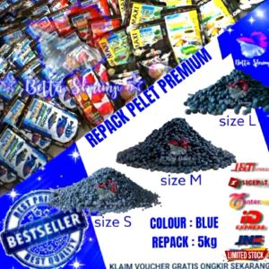 Pelet premium 5kg / premium blue / premium red / premium yellow / premium maxi / pelet chana / pelet arwana / pelet louhan / pelet oscar / pelet koi / pelet koki / pelet ikan murah