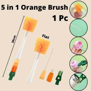 5 IN 1 Bottle Brush Cleaning Brush Tools Detachable Tubular Cleaning Brush Multi-Functional Cleaner Brush多功能五合一杯刷长柄胡萝卜