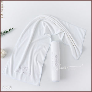 Khăn Yoga loại tốt thấm hút mồ hôi tập thể thao Gym Yoga Tennis KN18 thêu chữ 100x30cm KN01 thêu hình cô gái 110x25cm