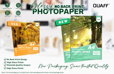 QUAFF Glossy Photo Paper 180gsm - 230gsm A4 | 5R | 4R | 3R Size (20 sheets / pack)