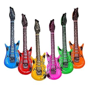 XHLXH Toy Balloon Guitar Toys Party Props Helium Balloons Inflatable Guitar Baby Learning Toys Educational Toys Birthdays Party Inflatable Guitar Balloon Microphone Balloons Instrument Ukulele Toys Inflatable Musical Instrument Toys