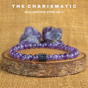 Gelang Tasbih 33 Batu Kecubung Amethyst Ungu ASLI Akik kualitas Super