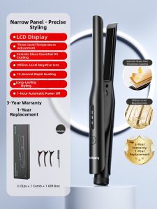 MinHuang Mens Straightening and Curling Iron for Short Hair