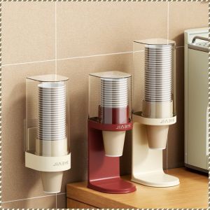 Cup Holder Non-marking Sticker Cup Holder Clean and Hygienic Transparent Window Convenient Storage