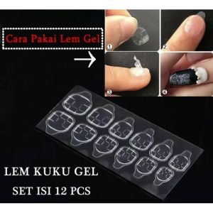 LEM FAKENAIL KUKU NAIL GEL TAPE STICKER GLUE