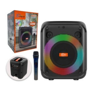 ZQS-6171 Portable Bluetooth Karaoke Speaker with Rechargeable Wireless Microphone 6.5" Driver & RGB Light