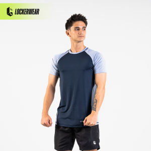 Kaos Olahraga Pria Lengan Pendek Short Sleeve Sport Compression Shirt Slim Dry Fit Elastis Stretch Training Running Gym Workout Fitness Polos