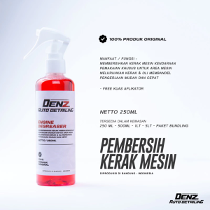 DENZ AUTO DETAILING (FREE KUAS) Cairan Pembersih Kerak Karat Mesin Ukuran 250ML 500ML 1L Sampo Perontok Noda Engine Degreaser Semprot Penghilang Oli Kering Berjamur Membandel Pada Blok Mesin Body Cvt Motor dan Mobil Knalpot