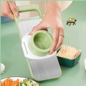 LUXURIANT Kitchen Vegetable Cutter 7-in-1 Multifunctional Potato Shred Grater Slicer Stainless Steel Blade Grater