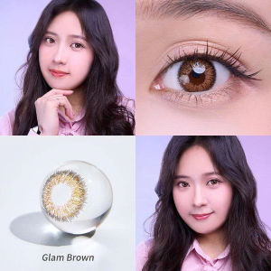 [1 CHIẾC] Lens có màu 6 tháng QEYE Glam Brown - Nâu Cam | PEGAVISION
