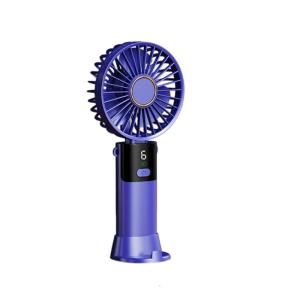 Portable Handheld Fan 5 Speed Mini Cooling Desk Fan Quiet Handheld Fan with Digital Display USB Rechargeable Table Fan