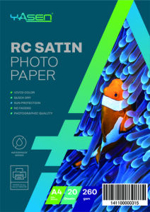 Satin Photo Paper Yasen RC A4 Size 260GSM (20 Sheets Pack) Waterproof Semi Glossy Woven Texture High Resolution Inkjet Paper for Photo Studio Prints