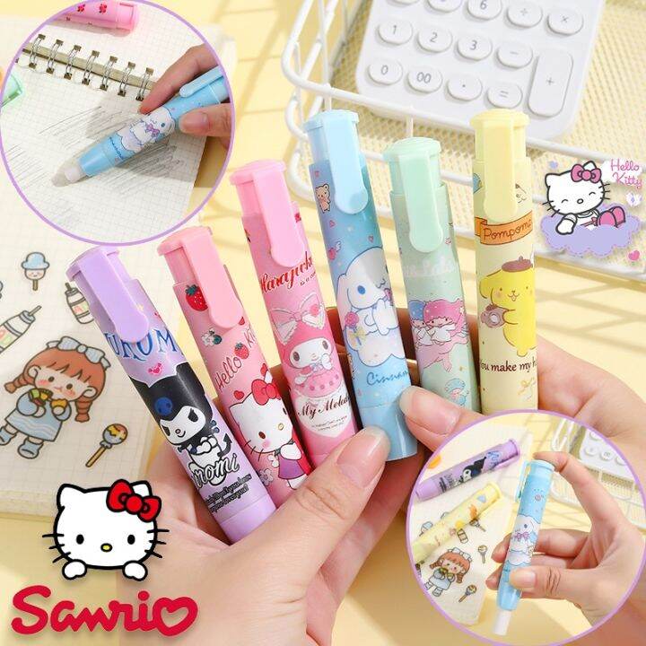 Creative Sanrio Hello Kitty Press Eraser Kawaii Anime Cinnamoroll ...