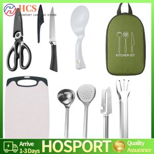 Outdoor Camping Kitchen Set 8 Pcs Lightweight and Durable Cookware for Hiking and Camping