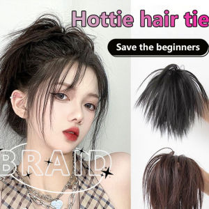 Fluffy updo hair ties for lazy people