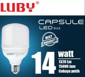 Lampu LED LUBY Capsule Cahaya Putih 14 Watt Bohlam Lampu Led Original Luby 14 Watt Termurah