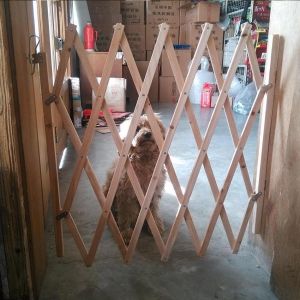 Portable Wooden Fence Folding Pet Isolation Gates Fence with Sliding Safety Gate Pet Isolating Door Protection Pet Supplies Pet Separation Barrier