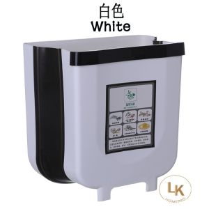 Folding Wall-Mounted Trash Can Foldable Kitchen Dustbin Garbage Basket Rubbish Bucket Dapur Bakul Baldi Sampah 可折叠壁挂式垃圾桶