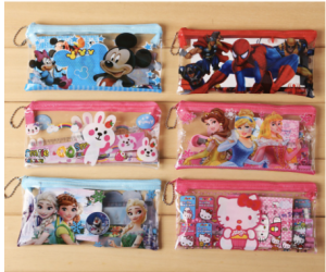 7PCS Kids Cartoon Pencil Case