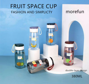 แก้วน้ำน่ารัก กระบอกน้ำพลาสติก ขวดน้ำ 380ml ชุดของ 3570