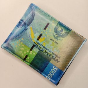 Dompet Uang Bahan Kulit Sintetis Motif Lima Puluh Ribu Gratis Kotak
