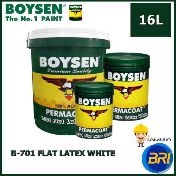 BOYSEN Permacoat Flat Latex White B-701 16L | Lazada PH