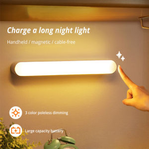 New Magnetic LED Light Desk Lamp USB Charging Touch Sensor Wall Lamp Suitable for Dormitory Kitchen Cabinet Wardrobe Stairwell
