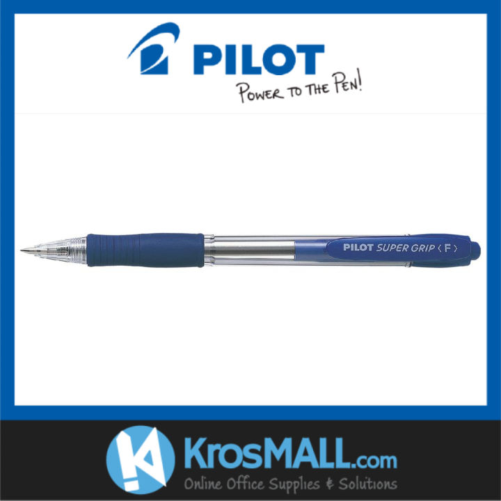Pilot BPGP-10R Fine Super Grip Ball Pen 0.7mm - Blue | Lazada