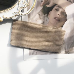 YOUJ Korean  Sports Headband Wash Face Casual Hair Band Solid Color Knitted Elastic Headband Accessories