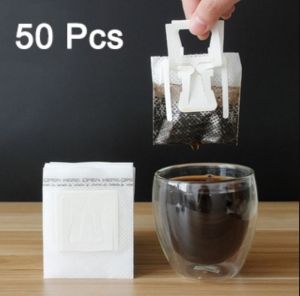 Coffee Filter Fine Paper Bag Hanging Drip Handle Empty Dripper Re-branding Tea AT