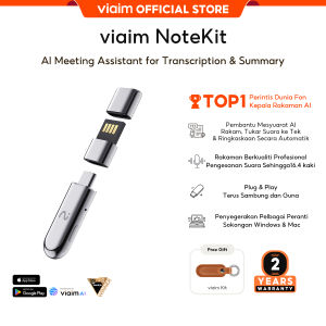[2-Year Warranty] viaim NoteKit AI Meeting Tool Professional Meeting Recording for PC & Mac AI Meeting Summary Translation & To-Do List