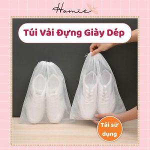 Túi đựng giày dép đa năng túi rút đựng giày túi vải không dệt dây rút tiện lợi combo 5 cái_5TDG