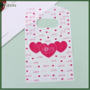 Fitow 50Pcs Lot Multi Designs Small Plastic Bag 9x15cm Boutique Gift Bag With Handle Charms Earrings Jewelry Packaging Bags