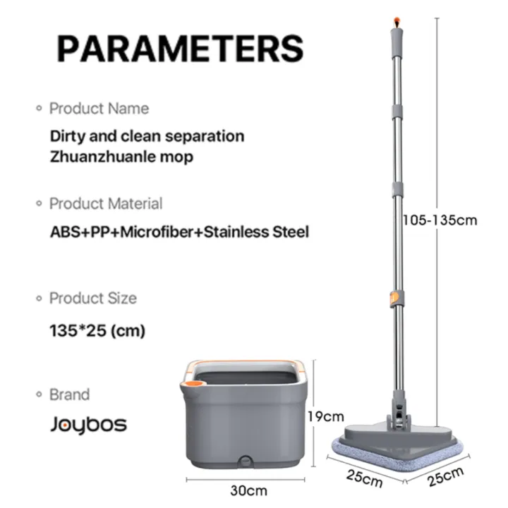 Joybos%20%20Mop%20360%20Spinner%20Flat%20Mop%20Clean%20and%20dirty%20water%20%20cloth%20M16%20Self%20Wash%20Spin%20separation%20tank/mop%20-%20Image%209