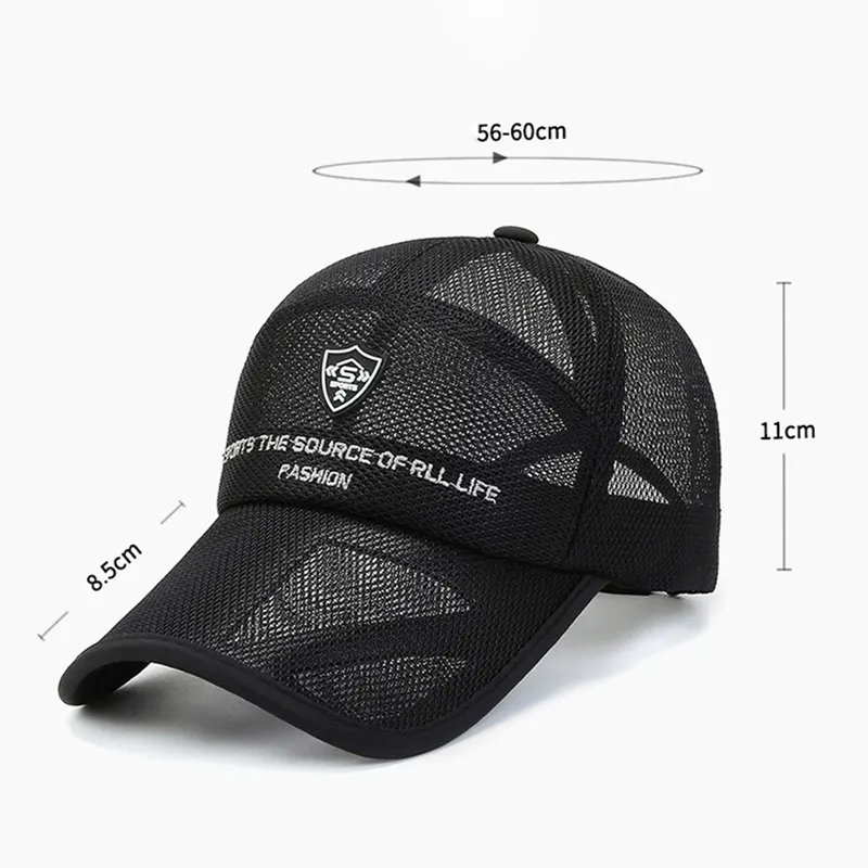 Mesh Baseball Caps for Men, Summer Outdoor Casual Baseball Cap, Trucker  Mesh Hat Baseball Hats Sports Running Hat