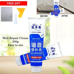 DSMAJU Fast Wall Repair Cream Wall Repair Putty Filler Wall Repair Paste Patch Cream Crack Repair Agent 250g White Color