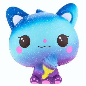 ZEEMIN Squihy Slow Rebound Ice Cream Cat Cute Animal Stress Relief Toys Cure Office Stress Reliever Vent Fidget Toys for Kids Adults