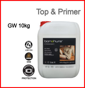 Bonshure e-3 top & primer water based coating for wooden application or timber floor finish.