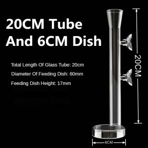 Glass Aquarium Shrimp Feeder Tube Fish Tank Accessories Dish Shrimp Fish Snail Food Feeding Dispenser Tube