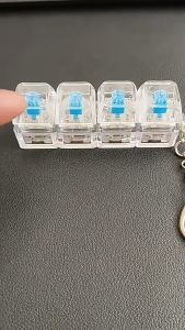 4 Keys Mechanical Keyboard Keychain with RGB Light Stress Relief Toys Gift Keychain