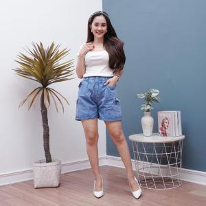 Celana Pendek Wanita Hot Pants Jeans Cargo Koreans Style Terbaru