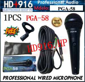 The PGA58 Professional Cardioid Dynamic Vocal Wired Microphone PGA-58 Wired Mic 10meters mic cable