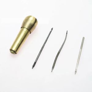 Alat Jahit Sol Sepatu Canvas Kulit + 3 Jenis Jarum Reparasi Sepatu Alat Jarum Sol Jahit Menjahit Sandal--3In1