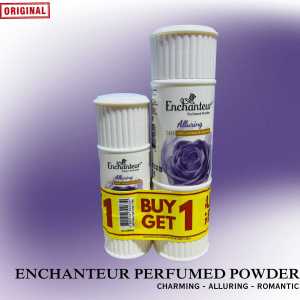 ENCHANTEUR Perfumed Talcum Powder Romantic Alluring Charming Lotion and Perfume -SET