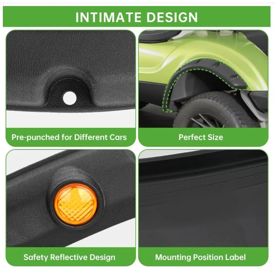 4Pcs Golf Cart Mud Guard Flares Protective Mud Flap Flares Replacement