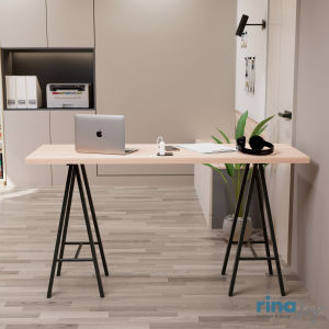 Rina Hey โต๊ะทำงานพร้อมที่ชาร์จUSB+ปลั๊กไฟ รุ่น OWEN-A PLUS