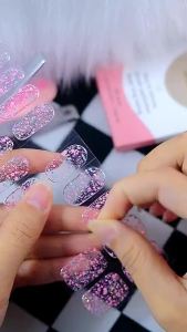 DASHING DIVA + JOYMEUV GEL NAILSemi-cured Extension Sticker 22/30pcs Manicure Fake Stick On Nails Stickers