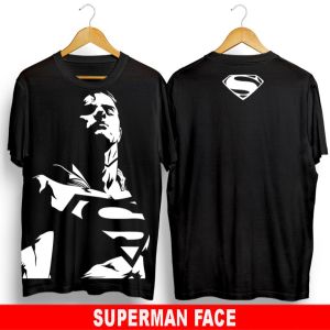 kaos distro pria DEWASA SUPERMAN FLY FACE & BATMAN SHADOWTERLARIS