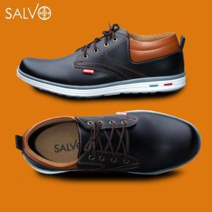 Sepatu pria kasual murah dan berkualitas RK01 Hitam - Salvo shoes