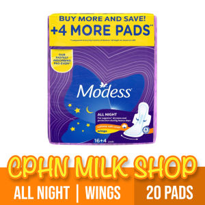 Modess All Night Extra Long with Wings Sanitary Napkin 20 Pads